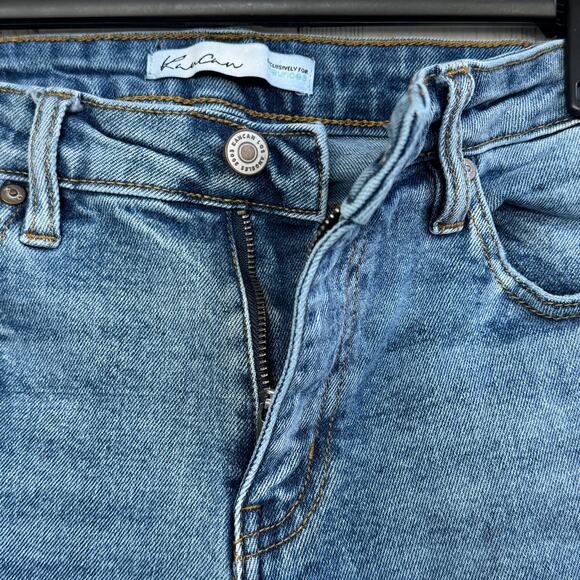 KanCan SZ 25 Skinny Jeans Distressed Rips Mid-Rise Stretch Zip-Fly Medium Wash - Picture 9 of 12